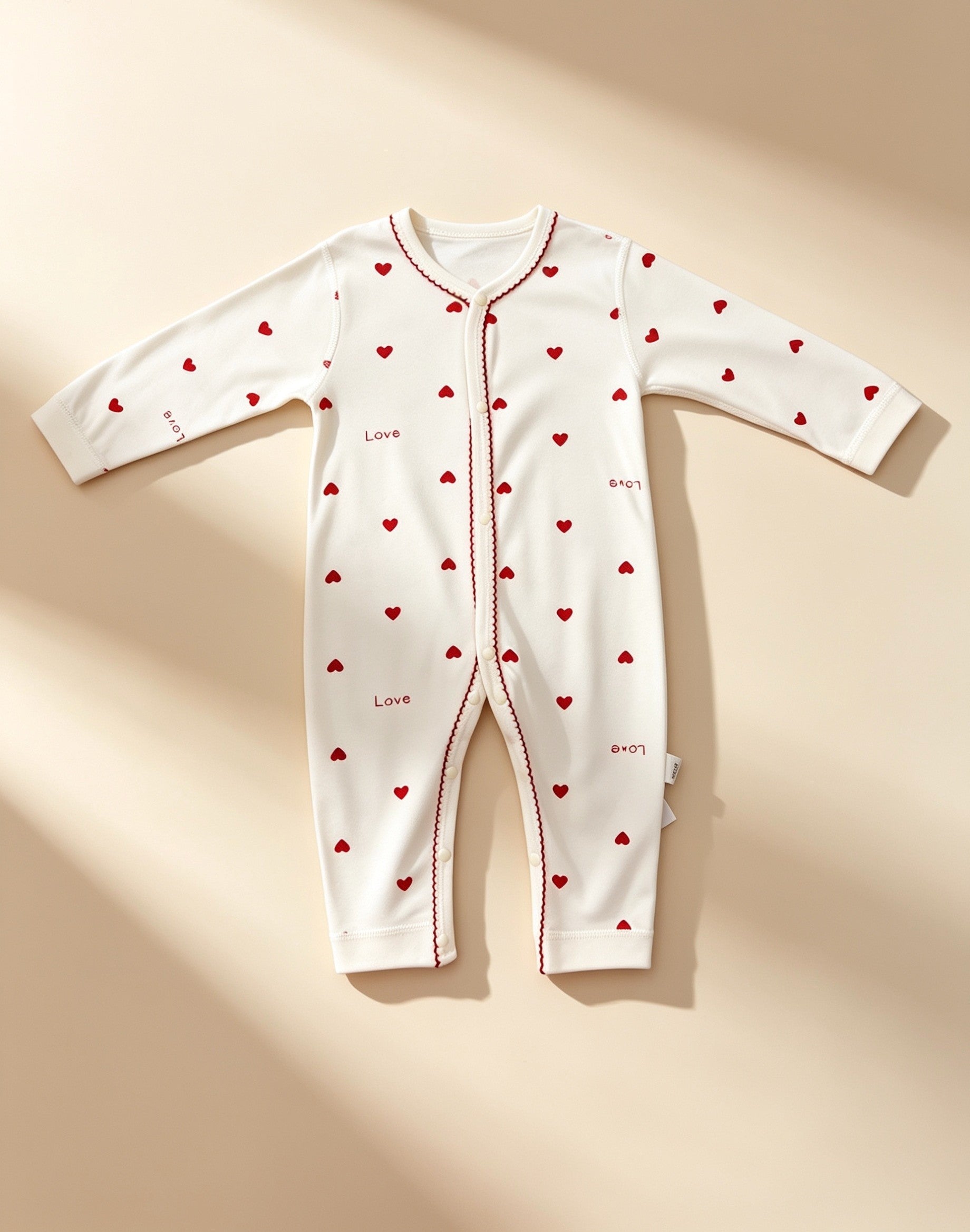 Red Hearts Cotton Overall