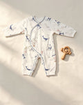 Whale White Thick Cotton Overall