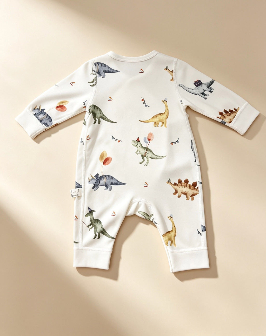 White Dinosaurs Double Breasted Cotton Overall