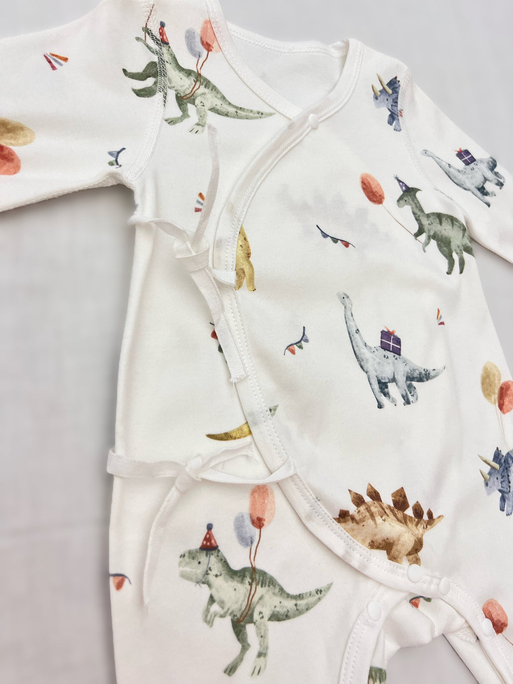 White Dinosaurs Double Breasted Cotton Overall