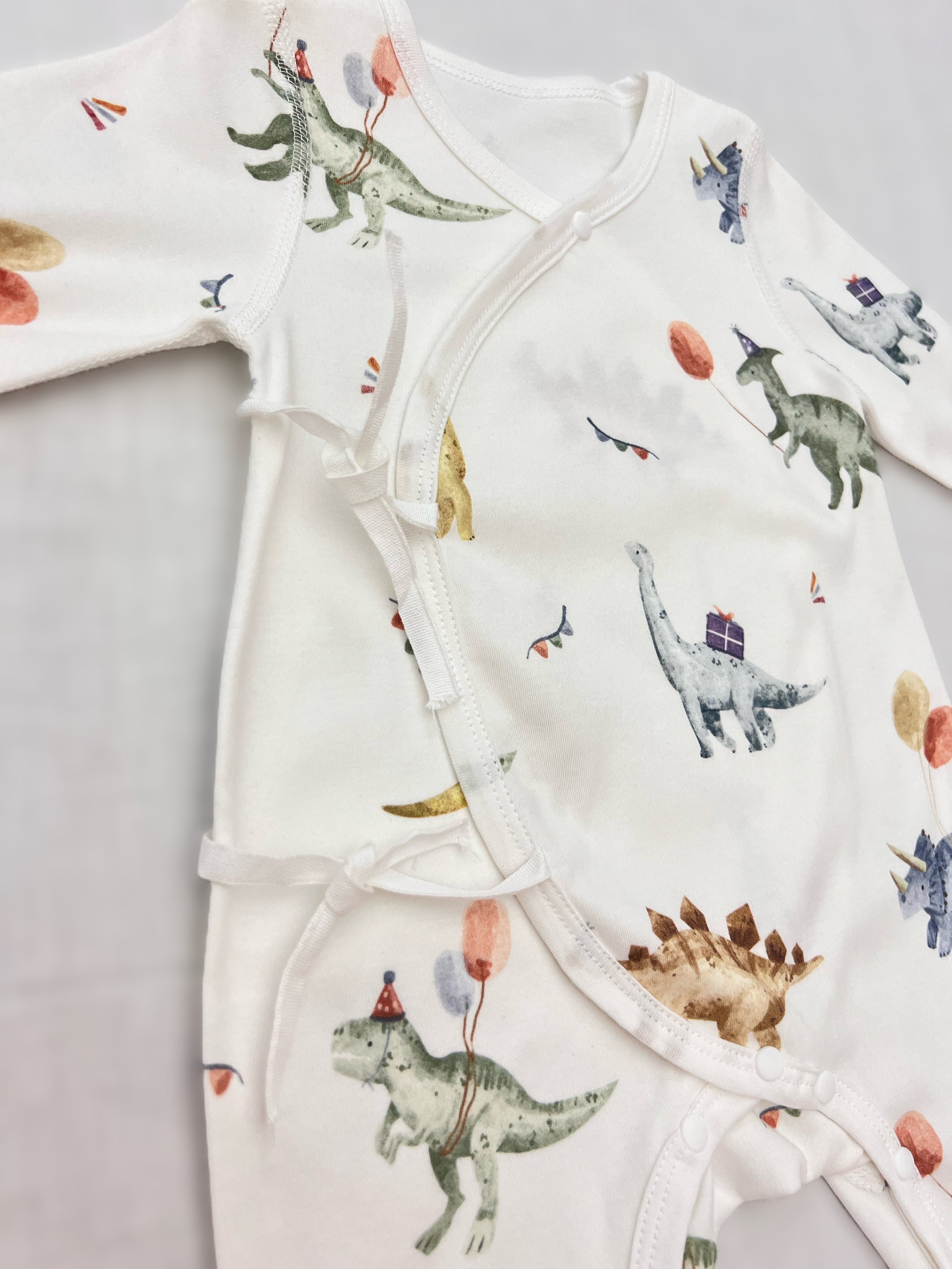 White Dinosaurs Double Breasted Cotton Overall