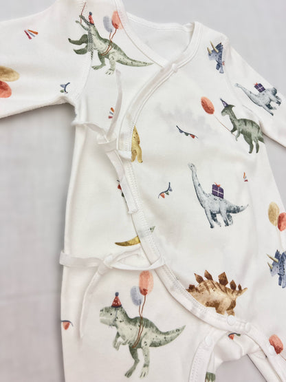 White Dinosaurs Double Breasted Cotton Overall