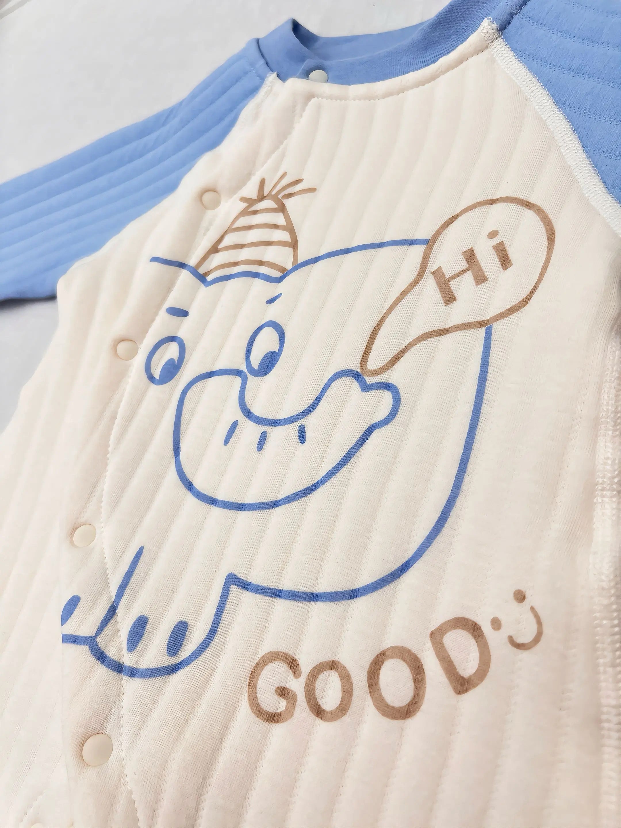 Blue Elephant Thick Cotton Overall