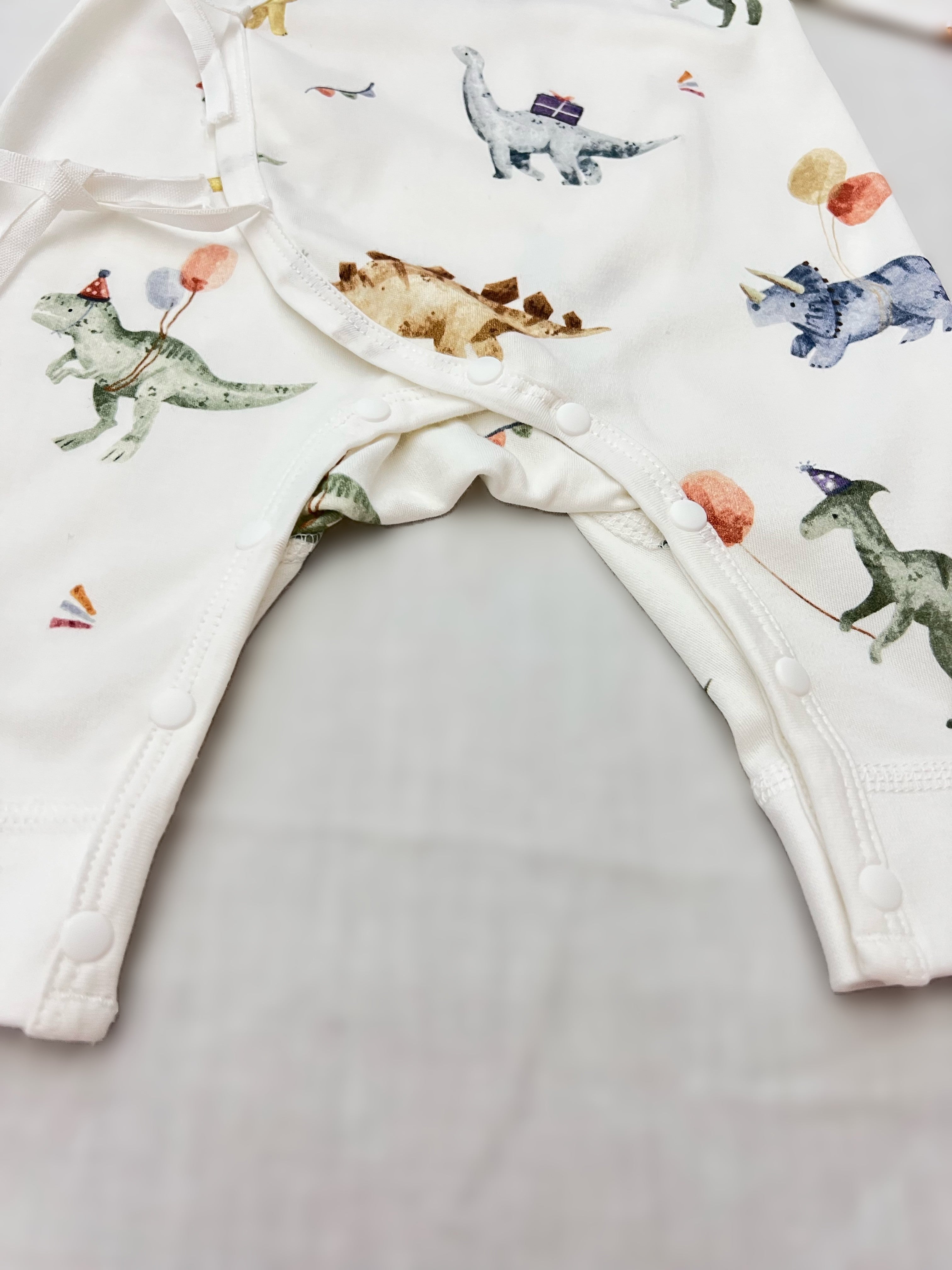 White Dinosaurs Double Breasted Cotton Overall