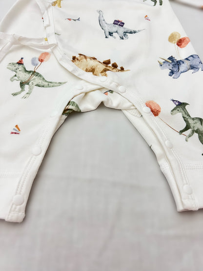 White Dinosaurs Double Breasted Cotton Overall
