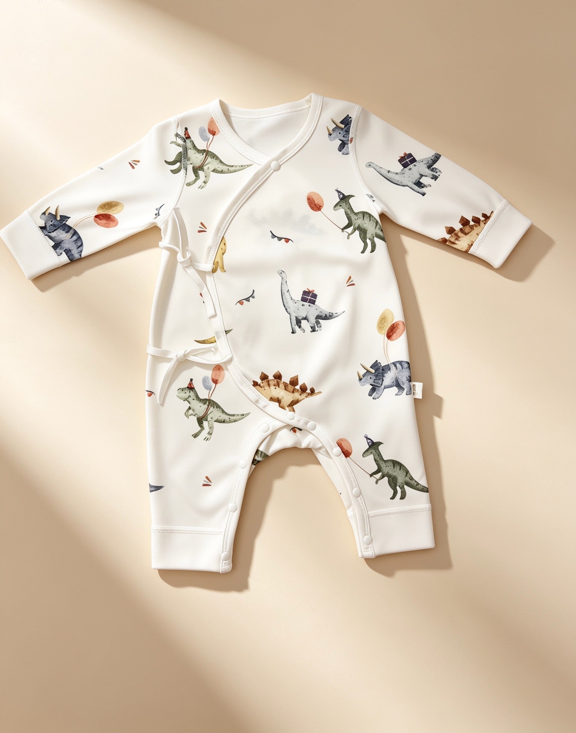 White Dinosaurs Double Breasted Cotton Overall