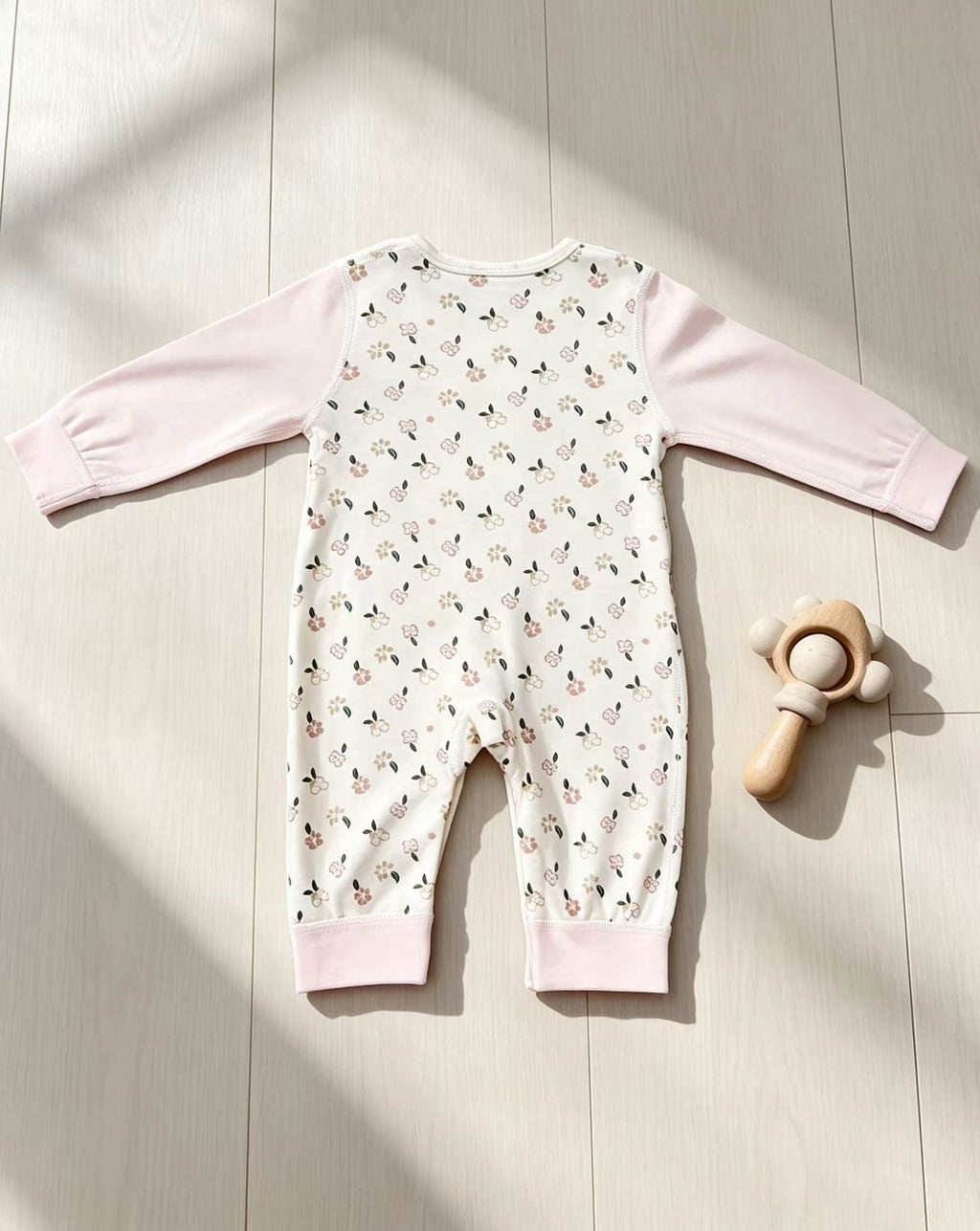 Light Pink Double Breasted Cotton Overall