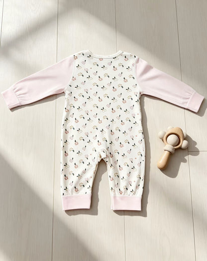 Light Pink Double Breasted Cotton Overall