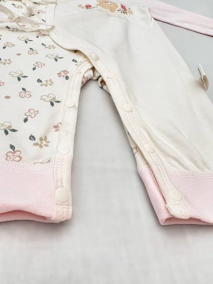 Light Pink Double Breasted Cotton Overall