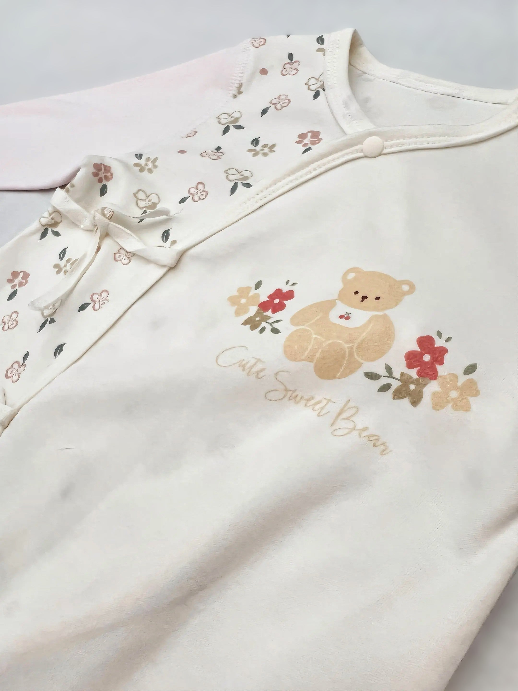 Light Pink Double Breasted Cotton Overall