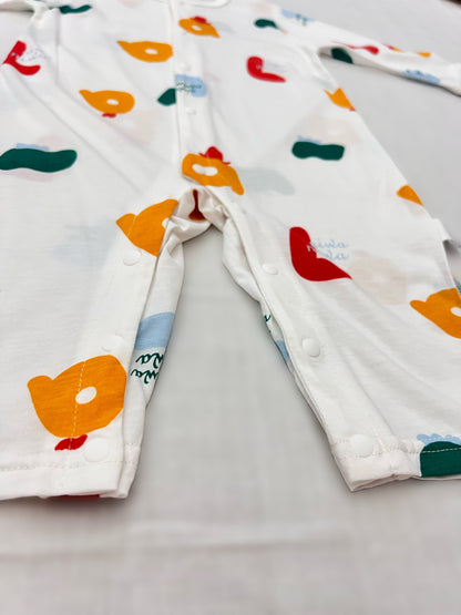 White & Colors Silky Cotton Romper