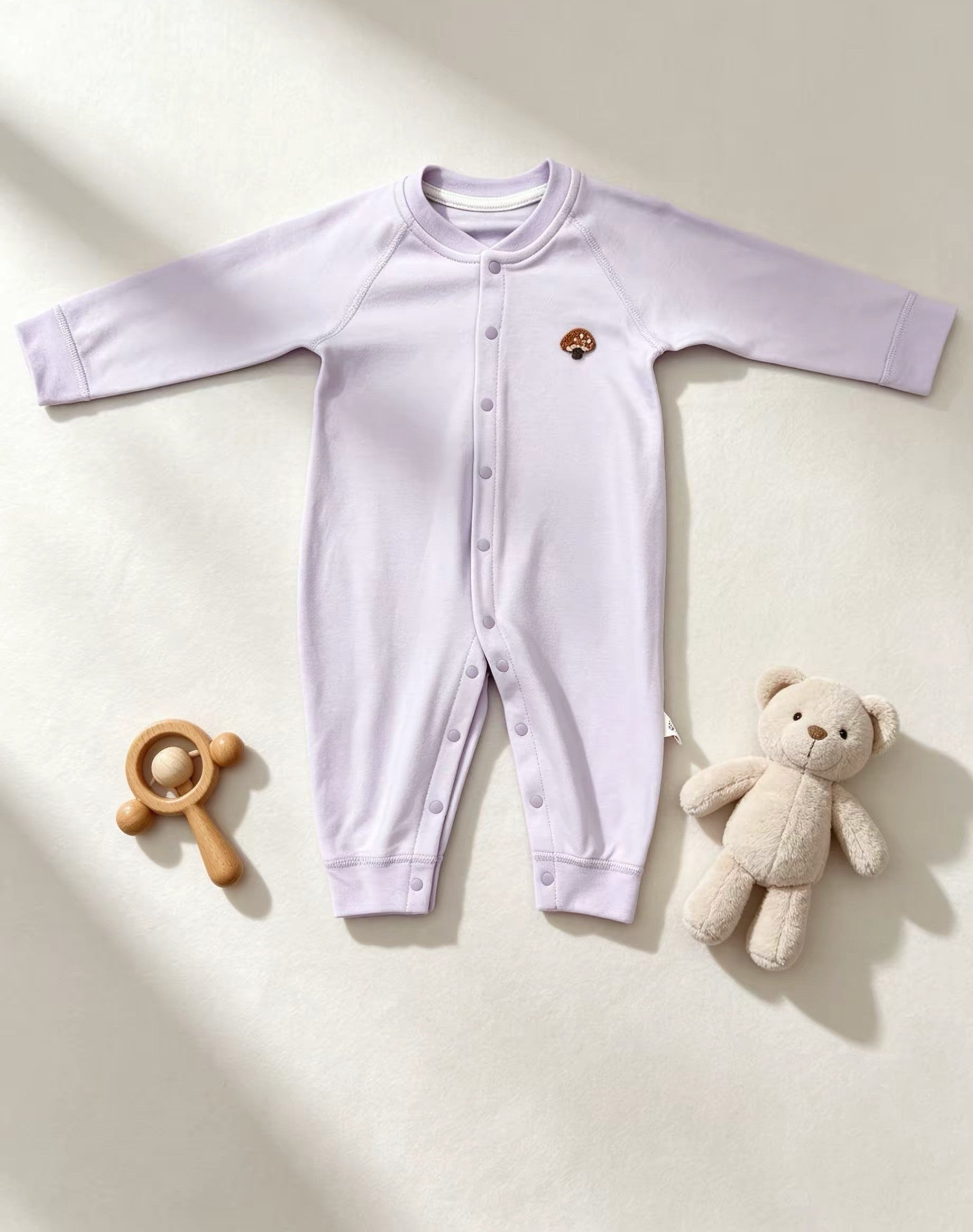 Pastel Embroidered Cotton Overall