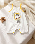 White Dog Cotton Romper