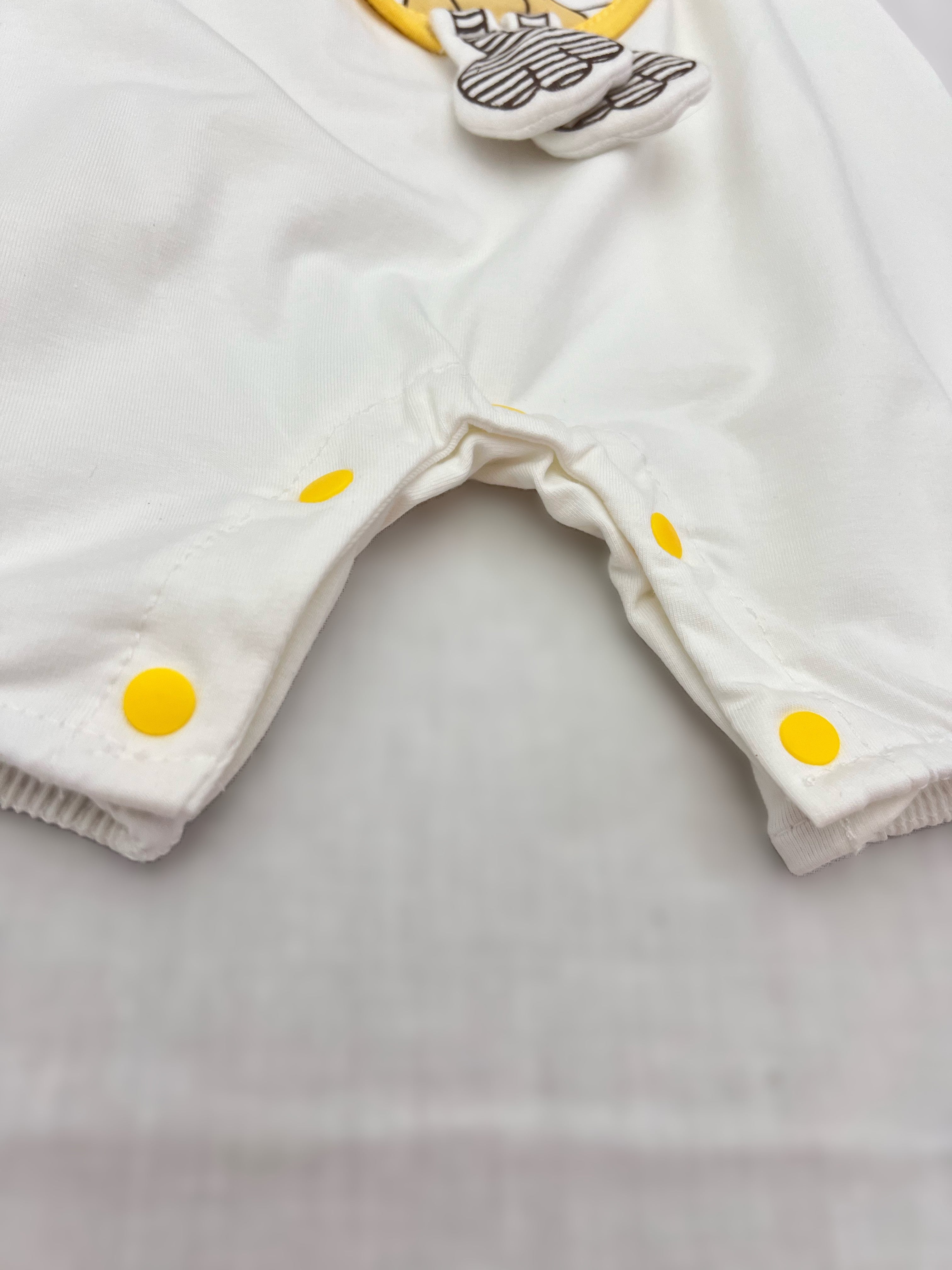 White Dog Cotton Romper