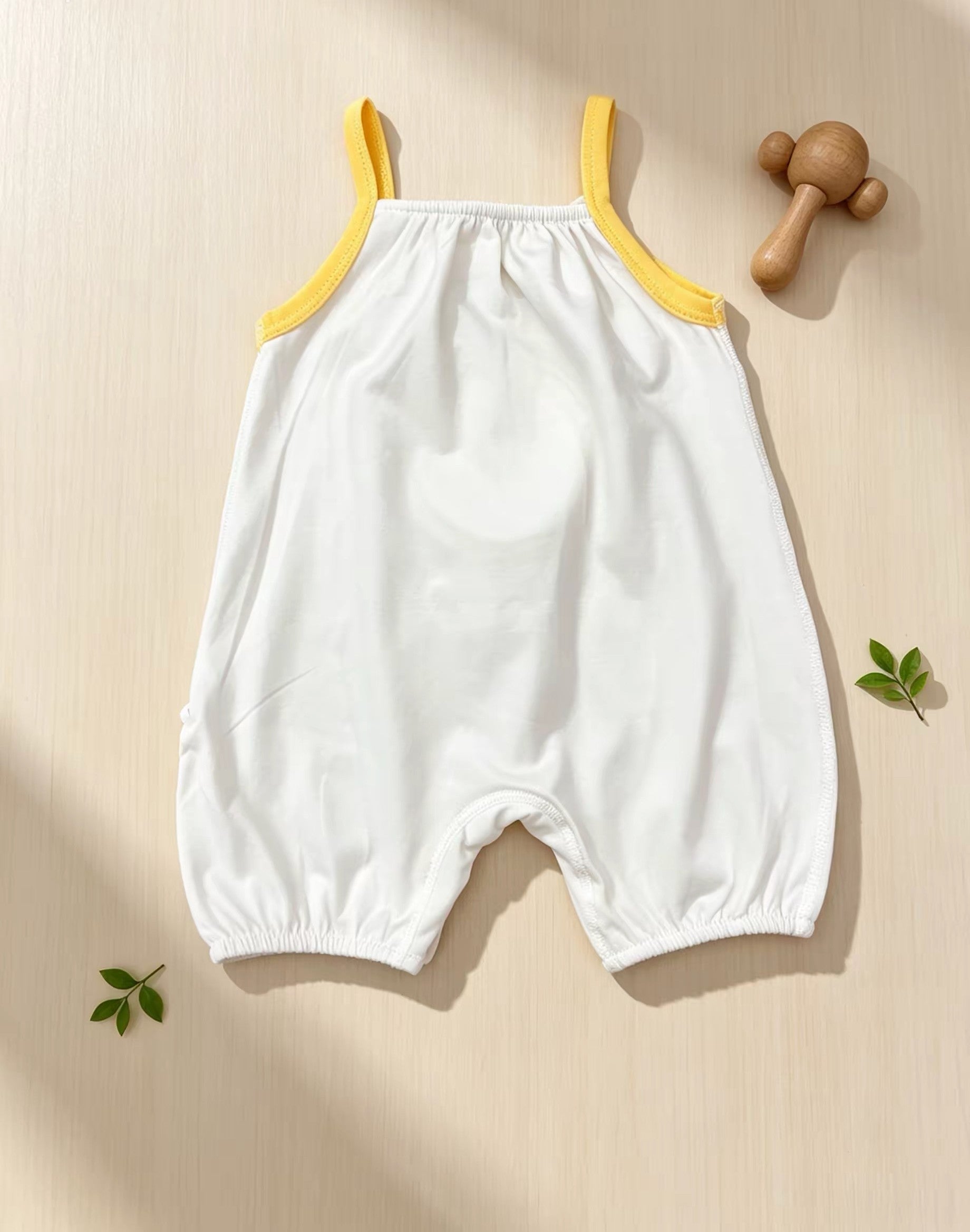 White Dog Cotton Romper