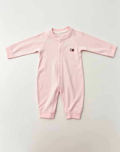 Pastel Embroidered Cotton Overall