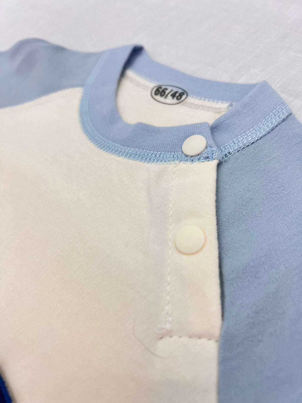 Dog Beige & Blue Cotton Overall
