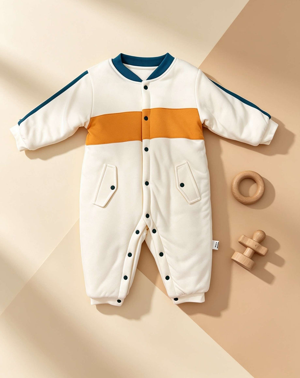 Orange & Blue Winter Thick Cotton Thermal Overall