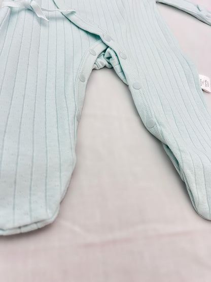 Green Double Breasted Cotton Overall