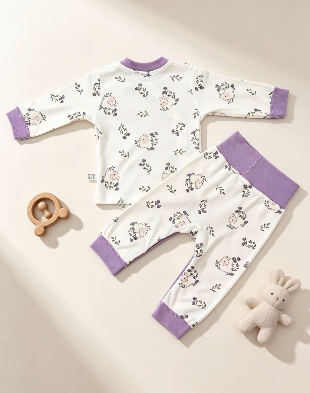 High Waist Cotton Pyjama 2 Pcs Set