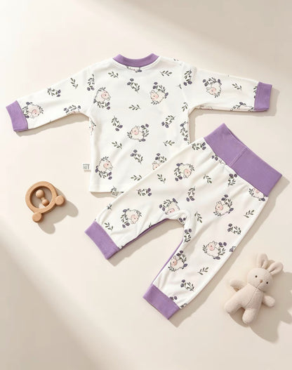 High Waist Cotton Pyjama 2 Pcs Set
