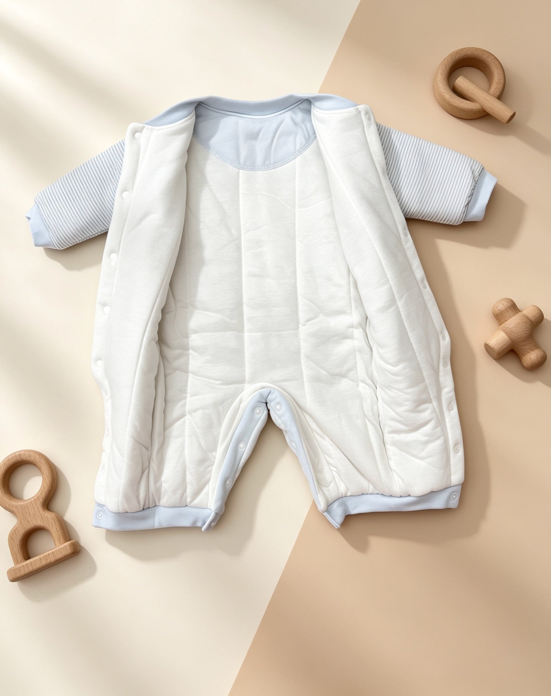 Blue Elephant Winter Thick Double Breasted Cotton Thermal Overall