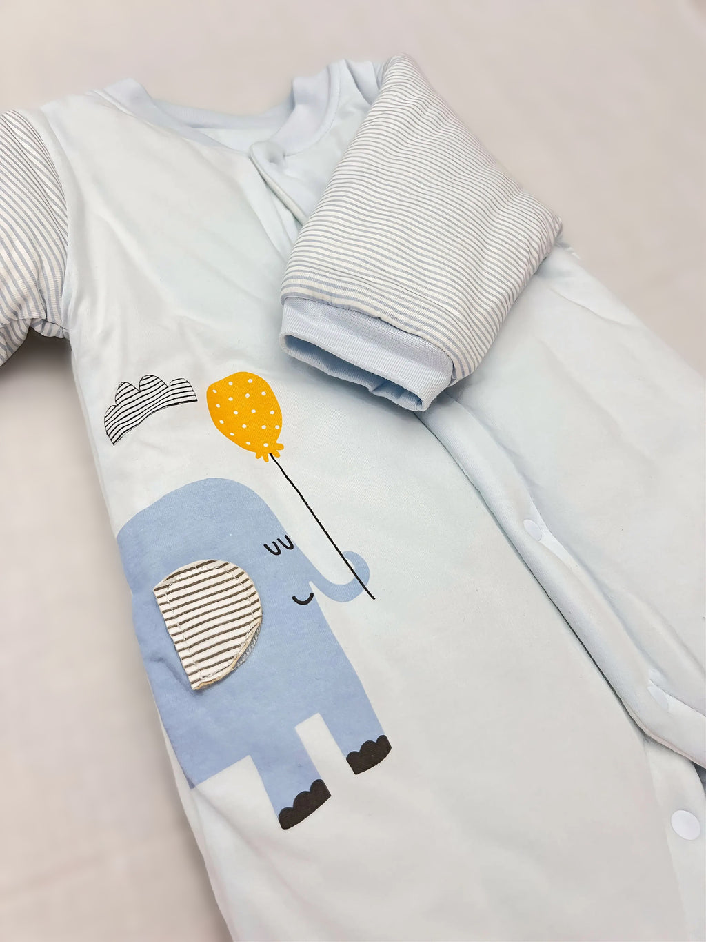 Blue Elephant Winter Thick Double Breasted Cotton Thermal Overall