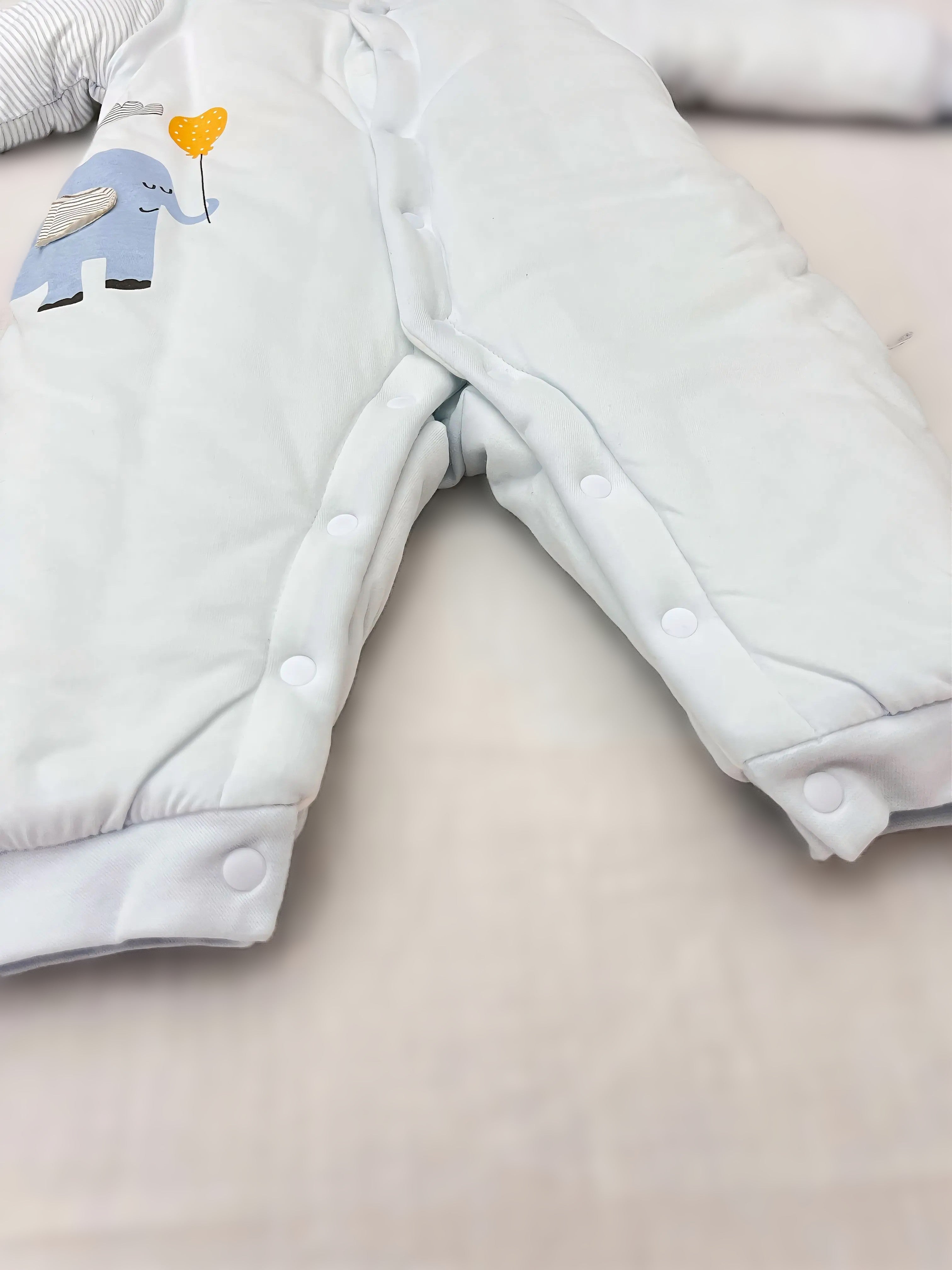 Blue Elephant Winter Thick Double Breasted Cotton Thermal Overall