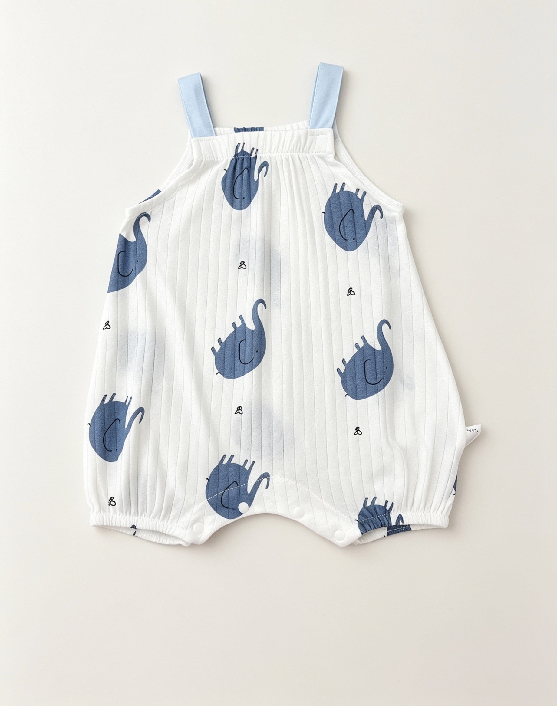 White Elephant Sleeveless Cotton Romper