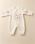 White Double Breasted Thick Winter Cotton Overall