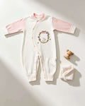 Pink & White Rabbit Cotton Overall