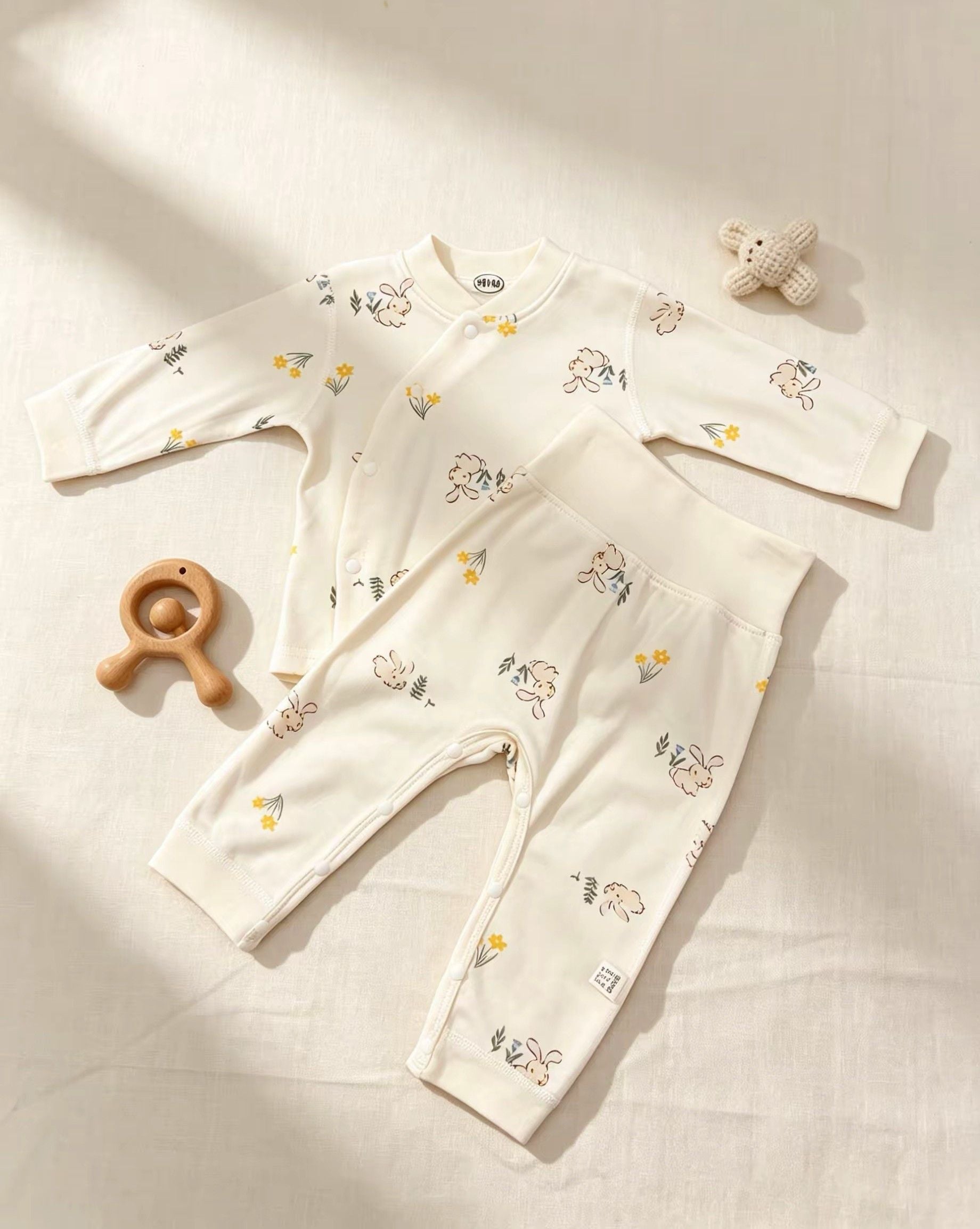 High Waist Cotton Pyjama 2 Pcs Set