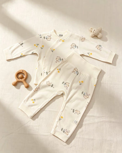 High Waist Cotton Pyjama 2 Pcs Set