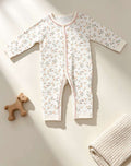 White Floral Cotton Overall