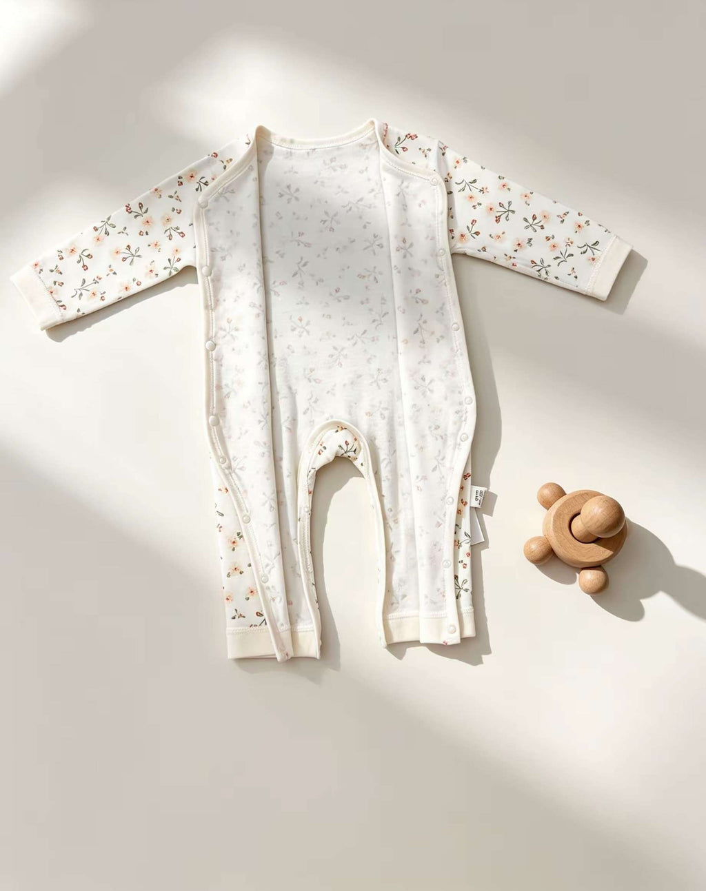 White Floral Cotton Overall