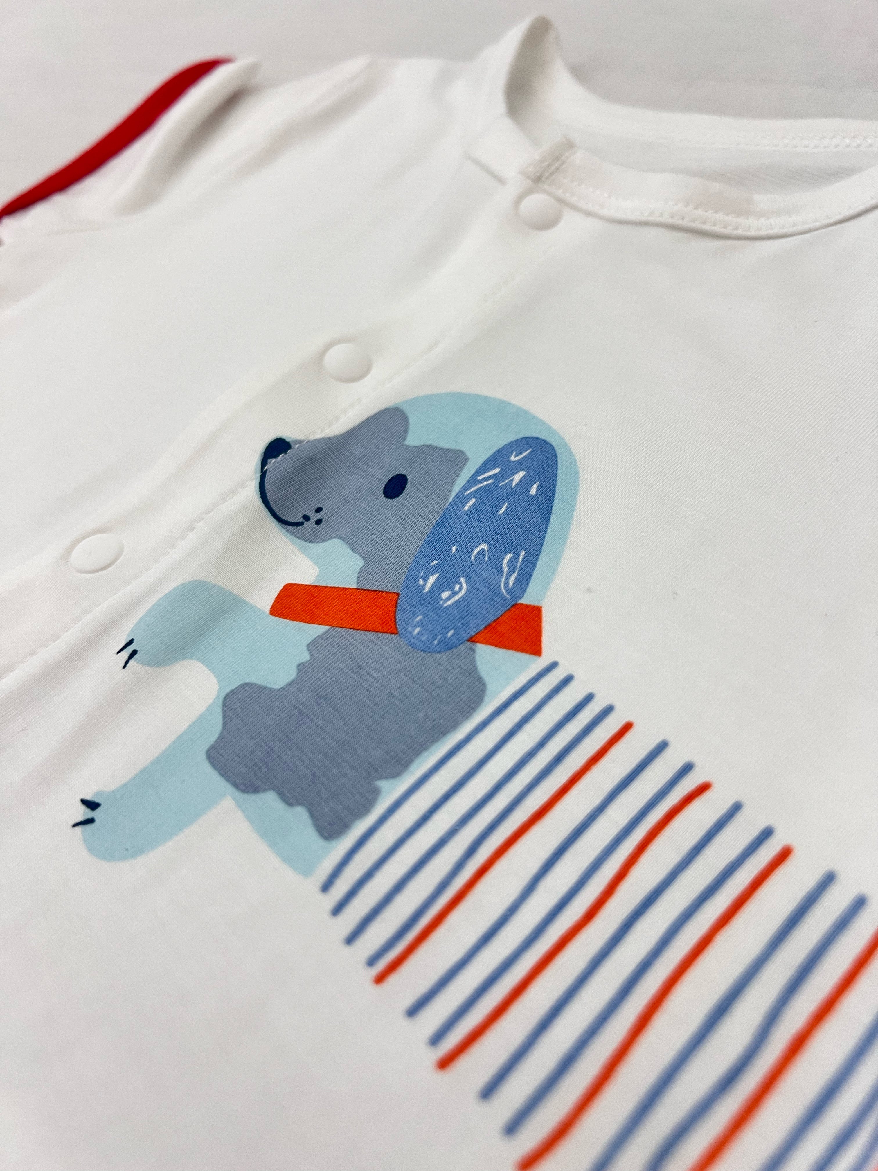 White Dog Silky Cotton Romper