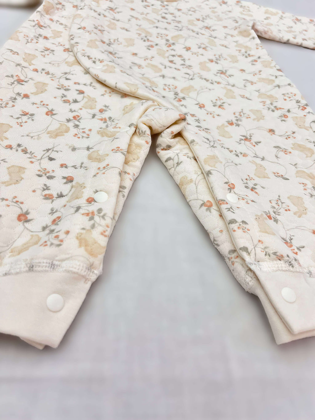 Beige Rabbit Winter Thick Cotton Overall