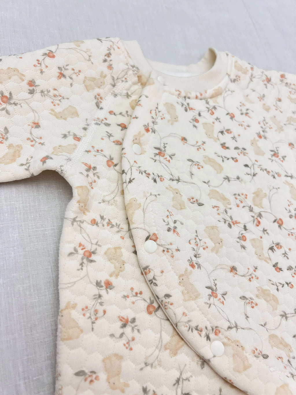 Beige Rabbit Winter Thick Cotton Overall