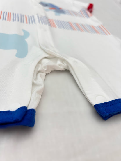 White Dog Silky Cotton Romper