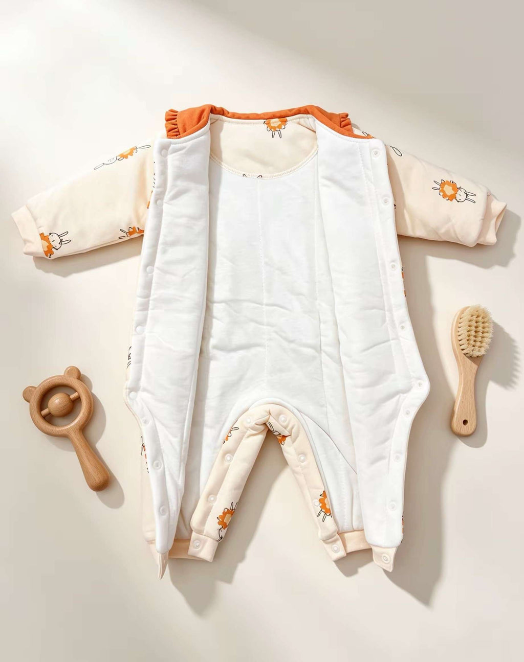 Orange Collar Winter Thick Cotton Thermal Overall