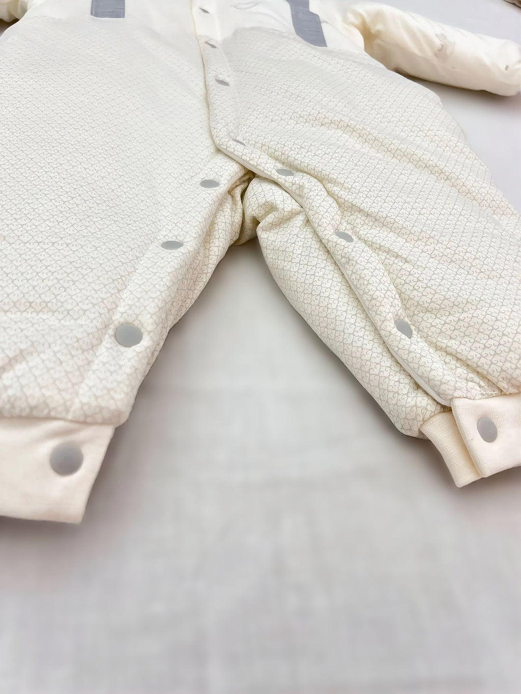 Off-White and Gray Winter Thick Cotton Thermal Overall