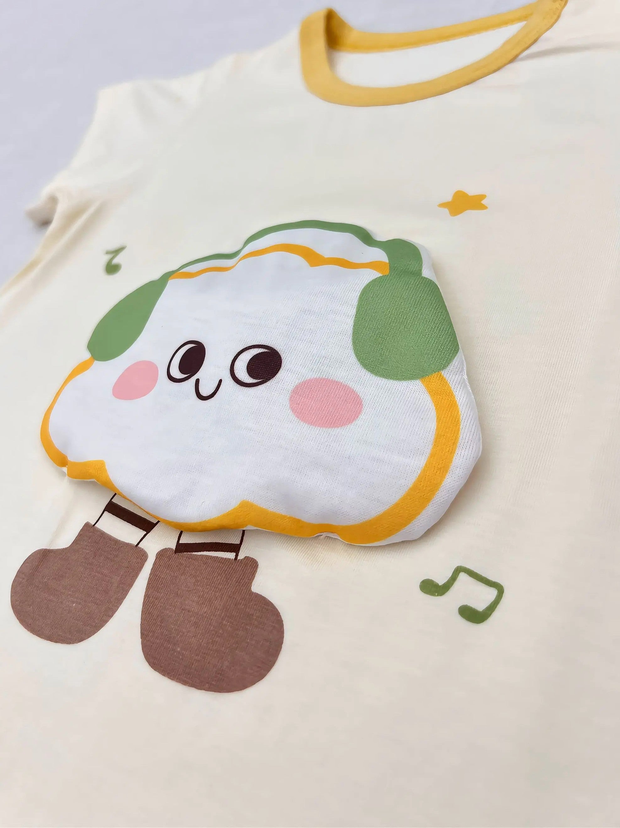 Beep Yellow Cloud Silky Cotton Romper