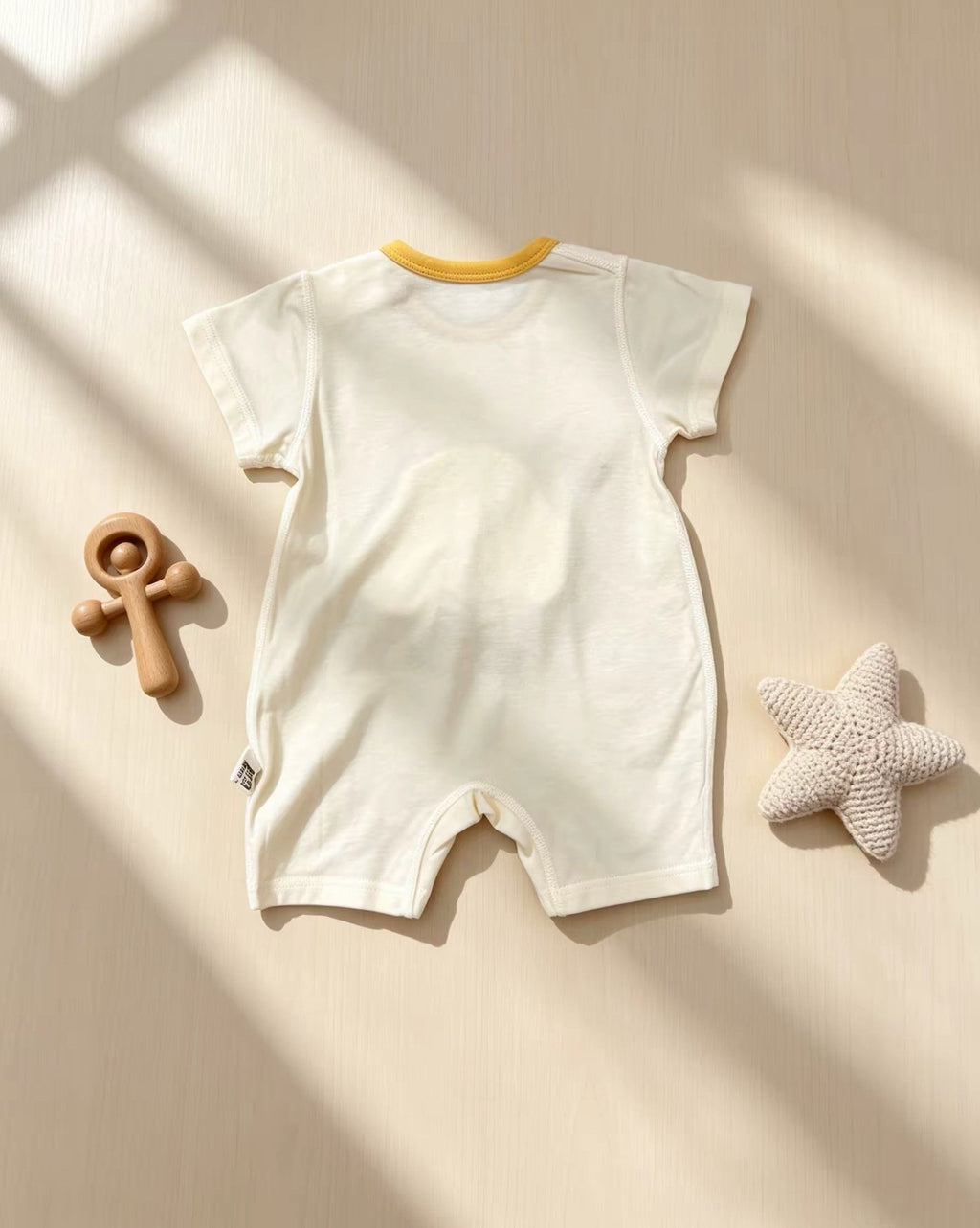Beep Yellow Cloud Silky Cotton Romper