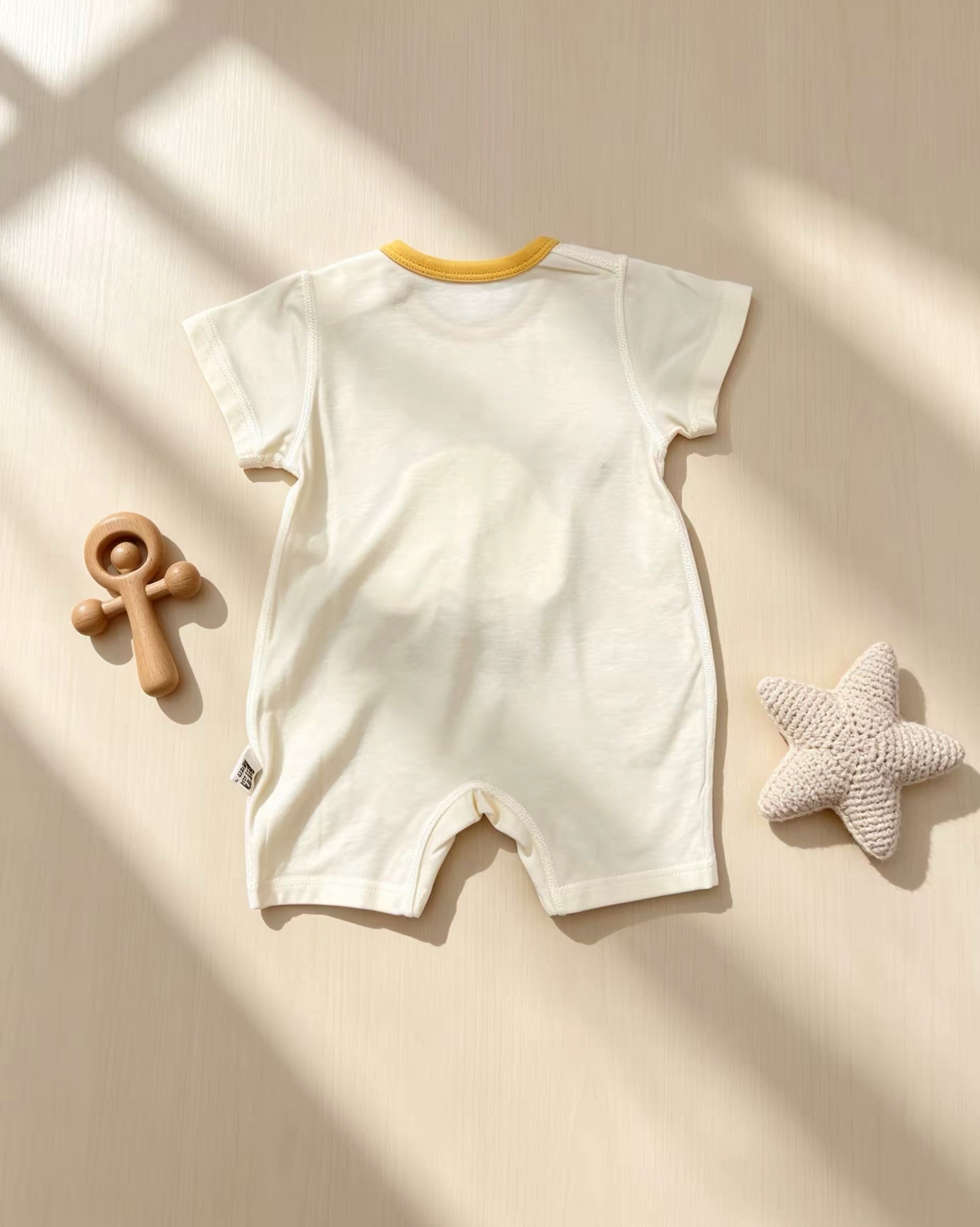 Beep Yellow Cloud Silky Cotton Romper
