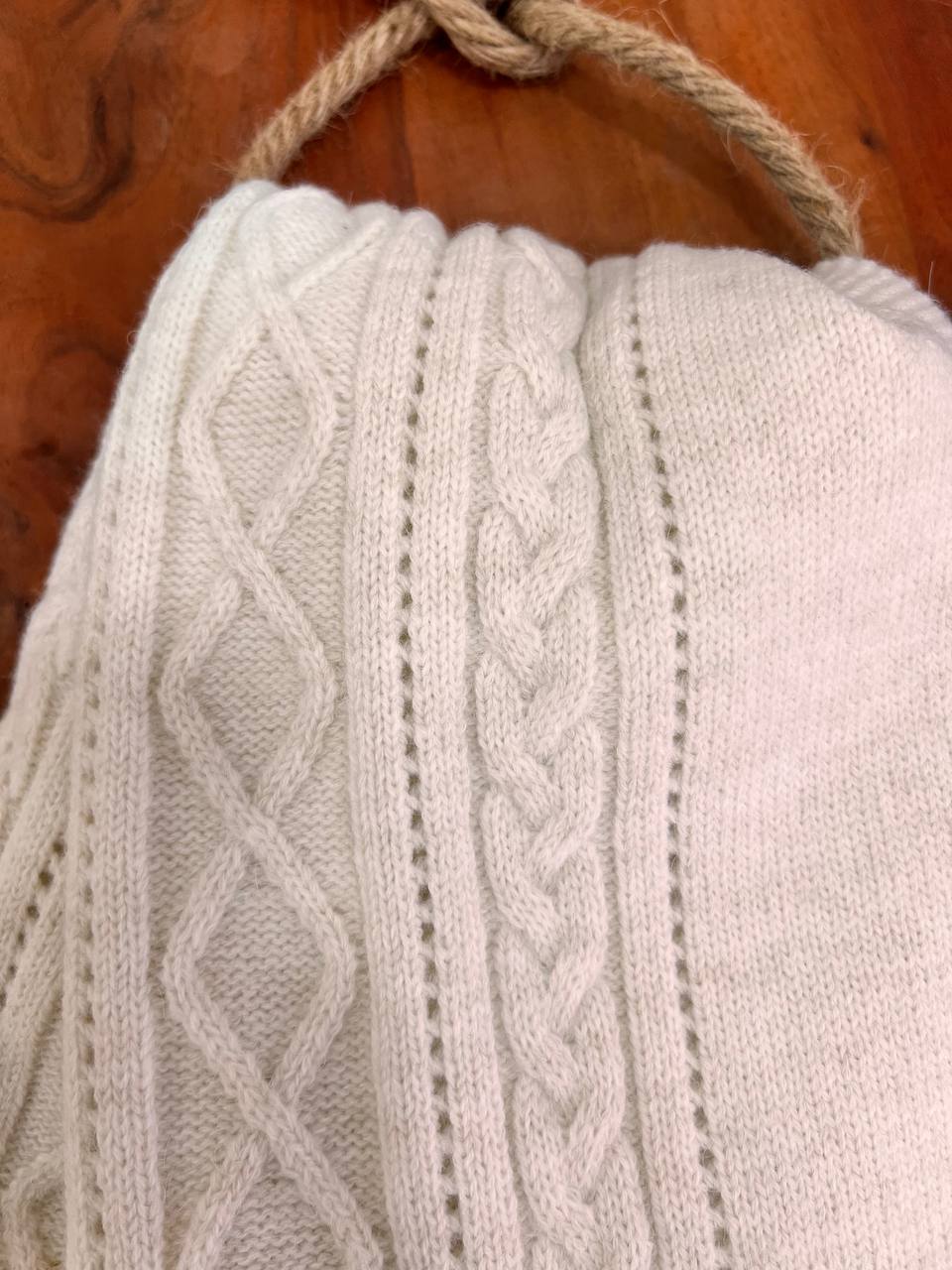 Organic Wool Off-White Blanket