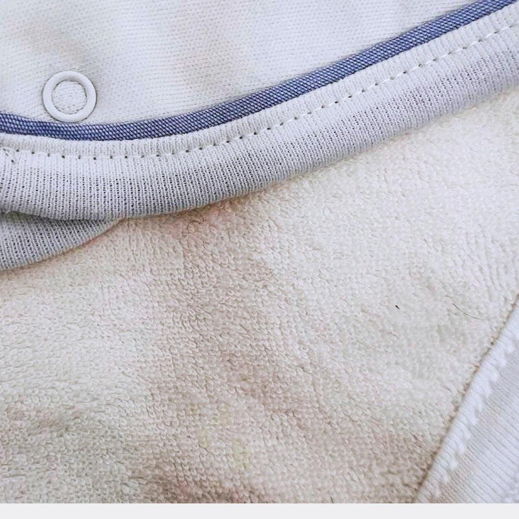 White And grey Cotton Bib - La Farandole Paris