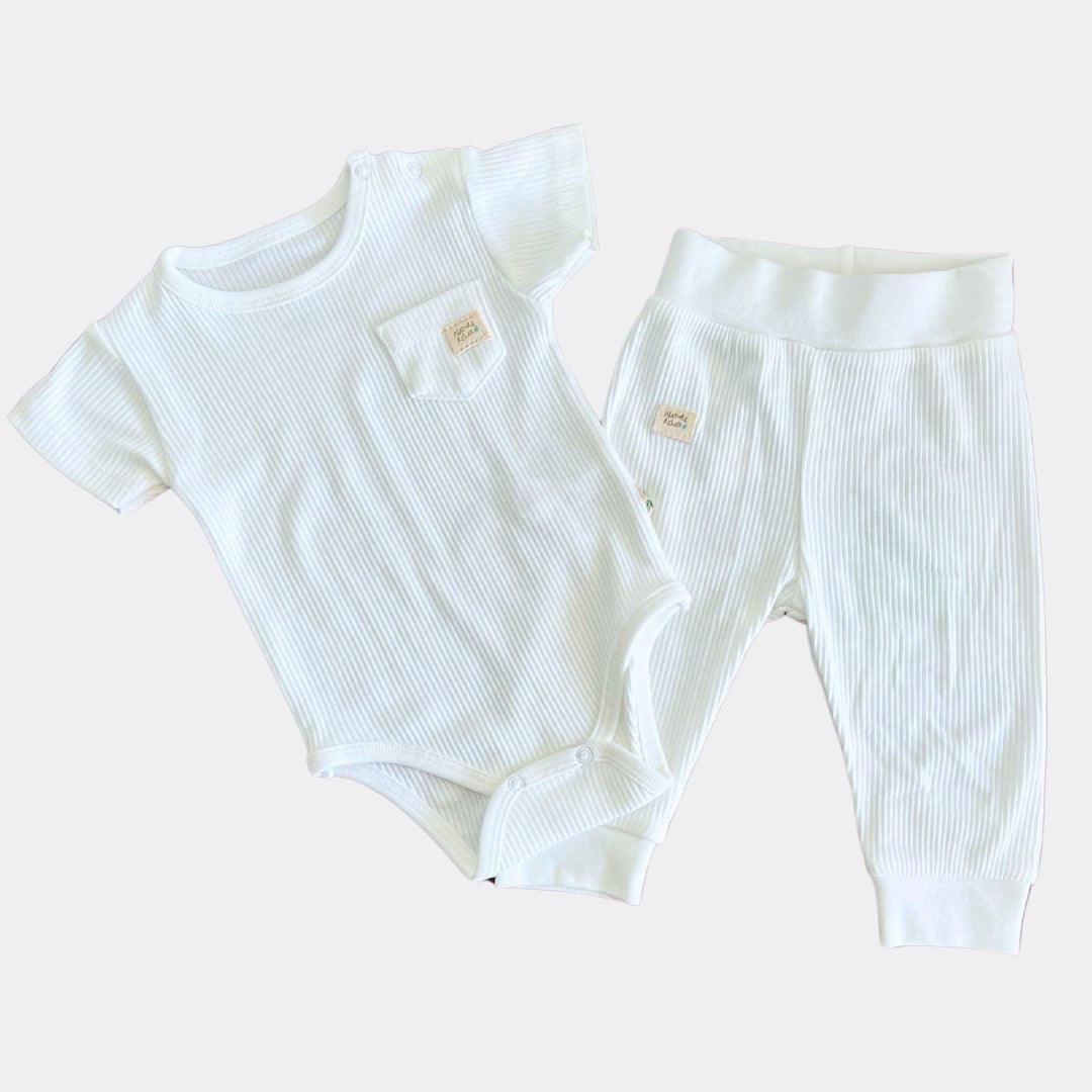 Off White Organic Cotton Pant - La Farandole Paris