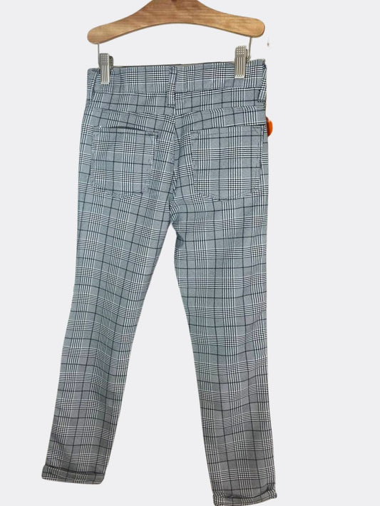 Pant Carreaux Grey And White