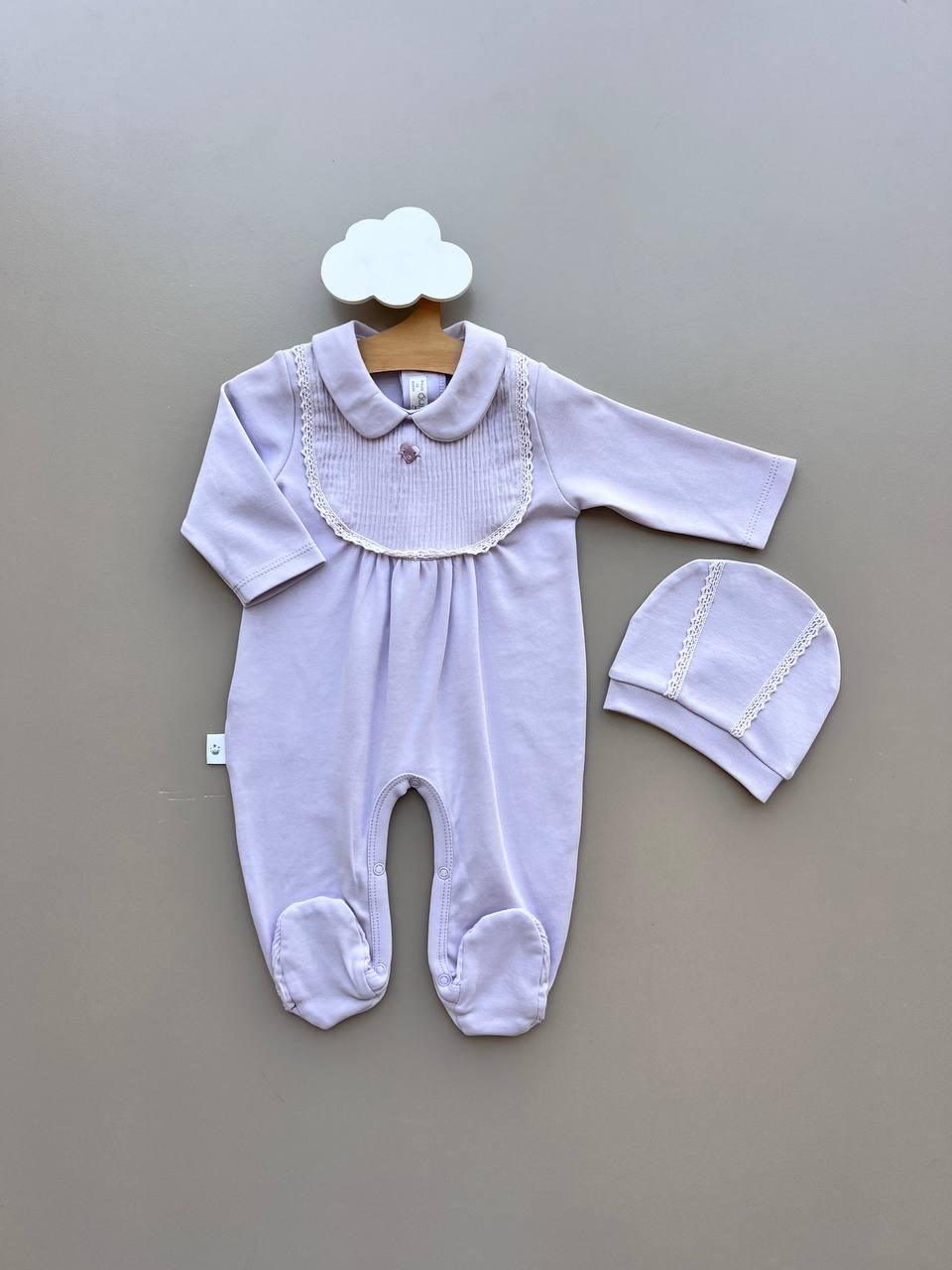 Polo Organic Cotton 2 Pcs Overall With Hat - La Farandole Paris