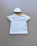 White Pearl Sleeveless T-Shirt - La Farandole Paris